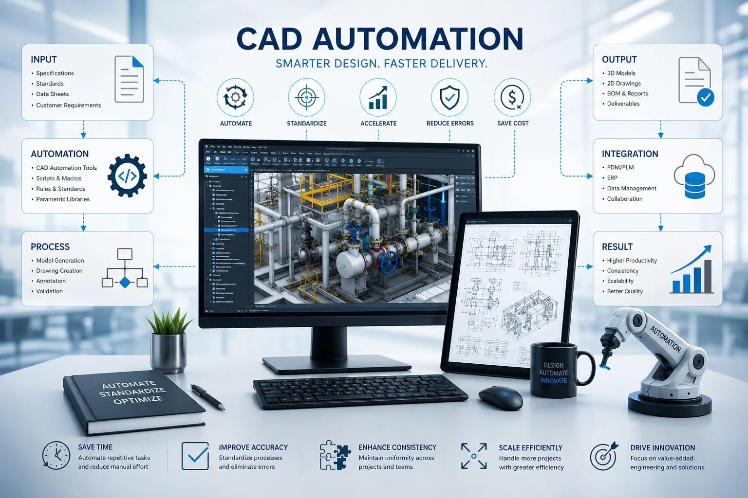 CAD automation and drafting workflow
